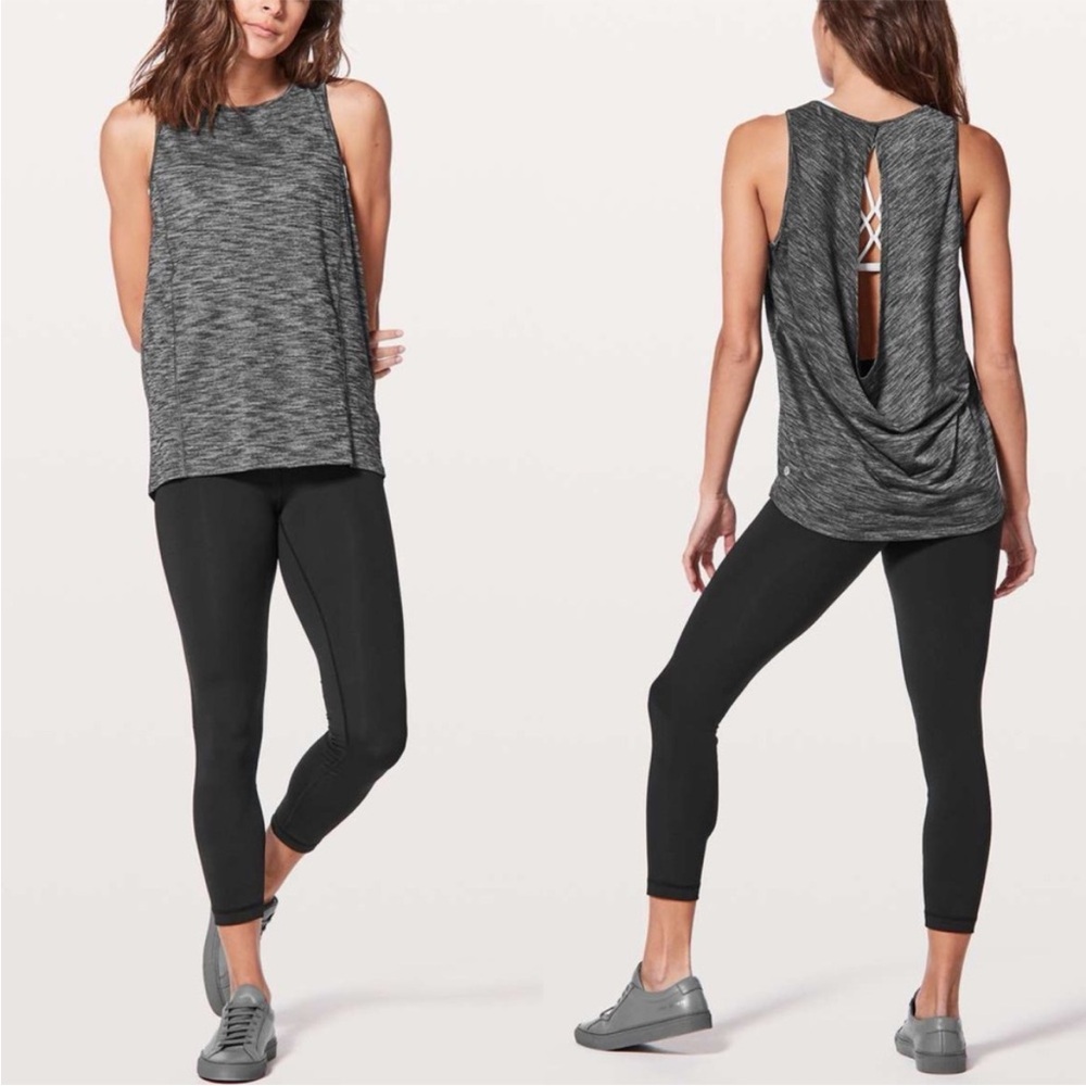 Lululemon Low Key Tank Heathered Black